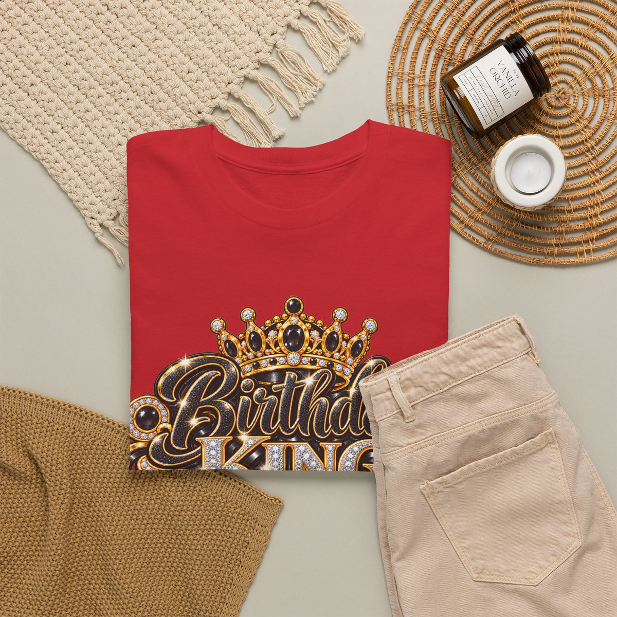 Birthday King Crown Graphic T-Shirt