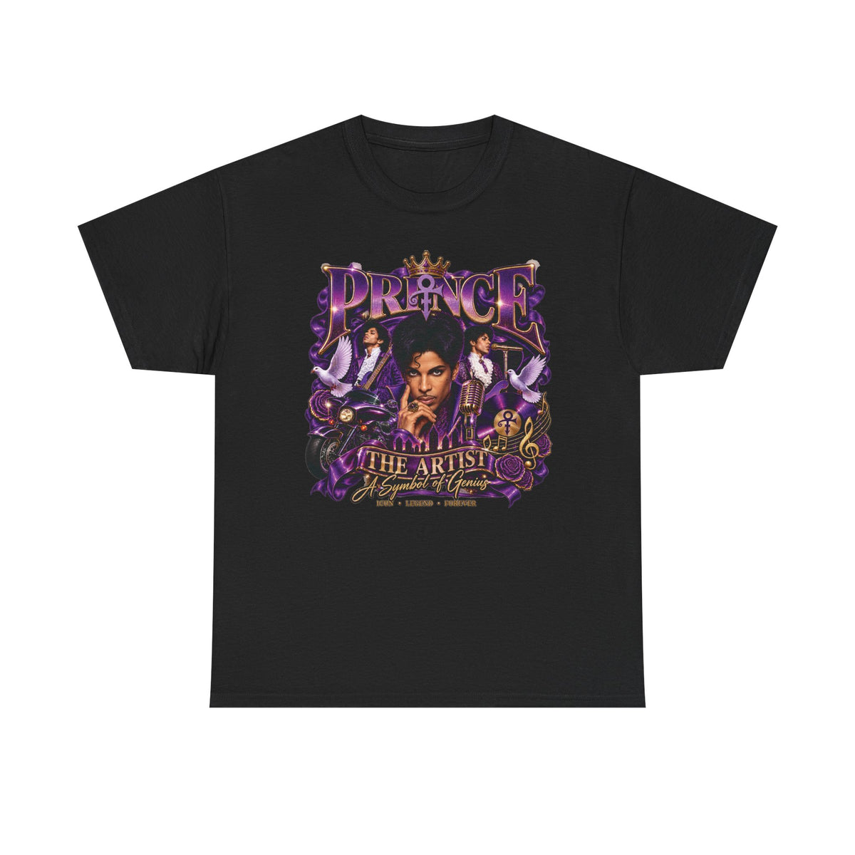 Purple Crown PrincePortrait Tee | Vintage Music Artist Graphic T-Shirt