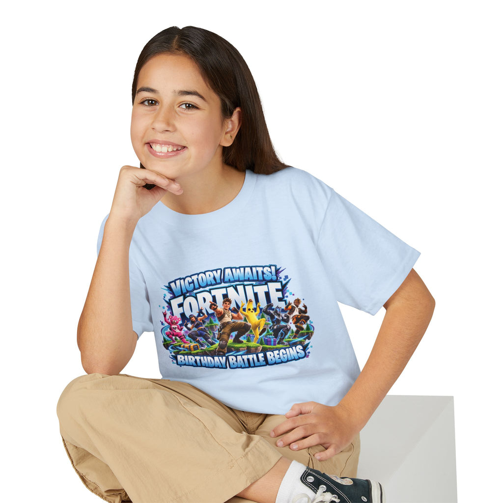 Fortnite Birthday Battle Begins Youth T-Shirt – Custom Number 12