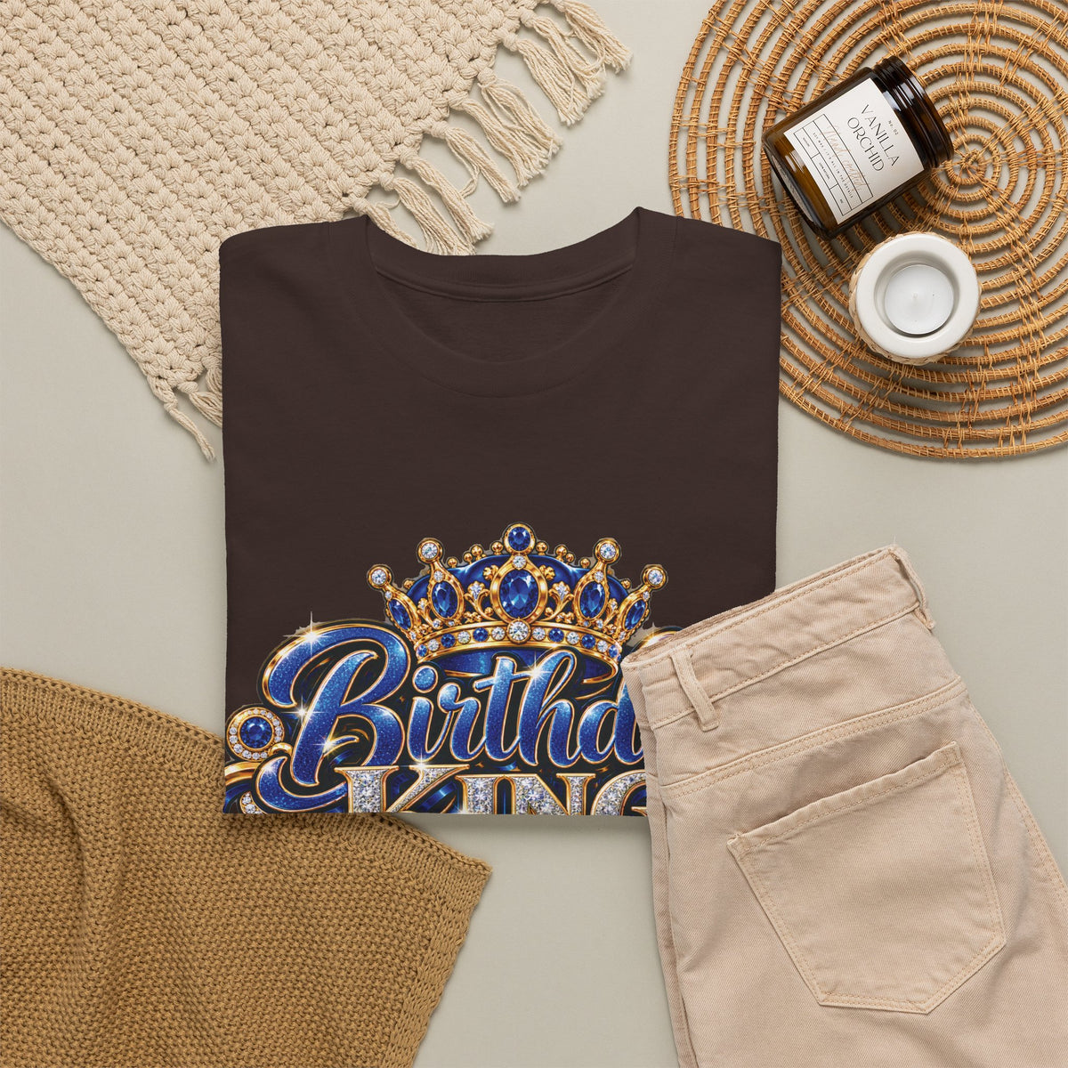 Birthday King Crown Graphic T-Shirt