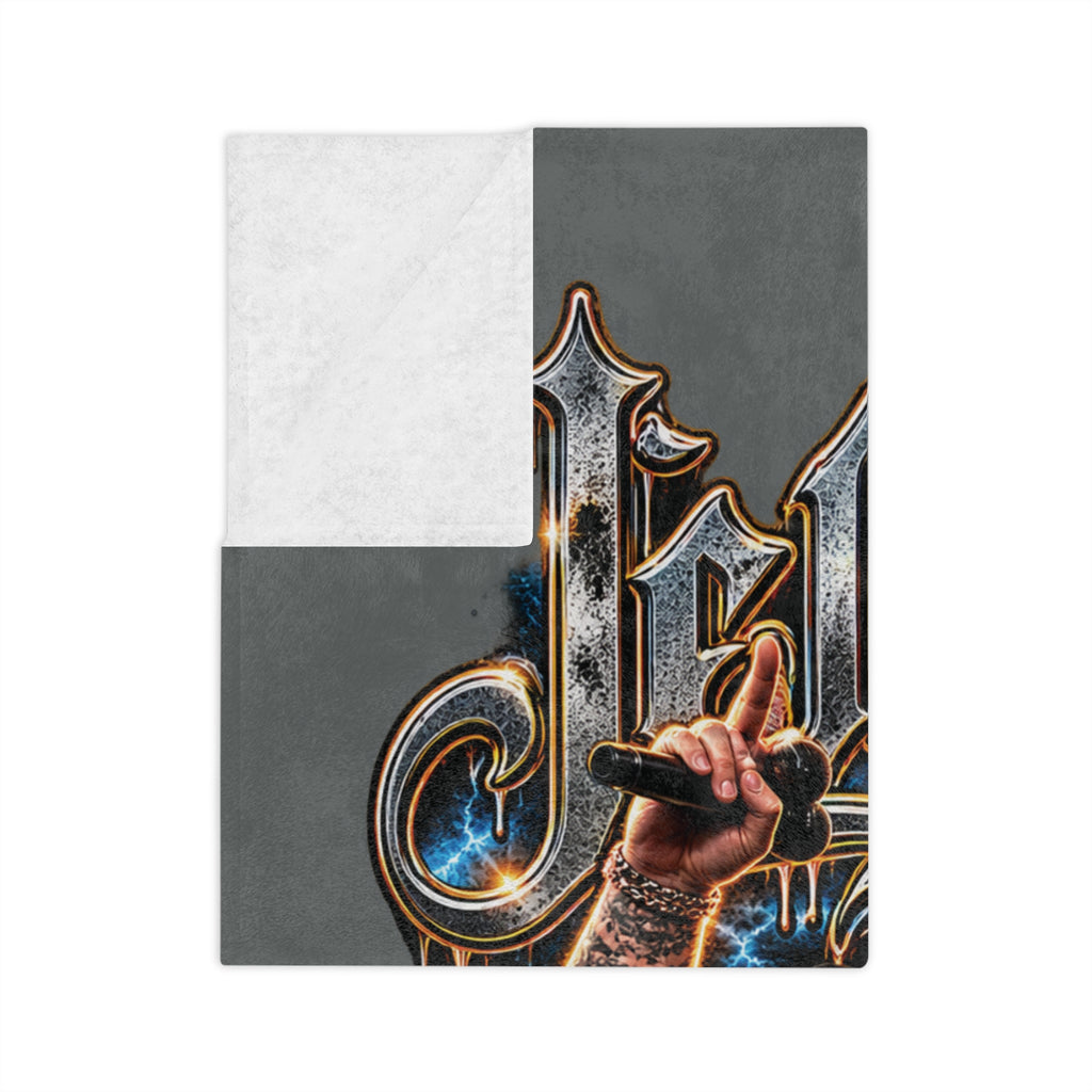 Roll Jelly concert portrait Velveteen blanket | musician tour artwork