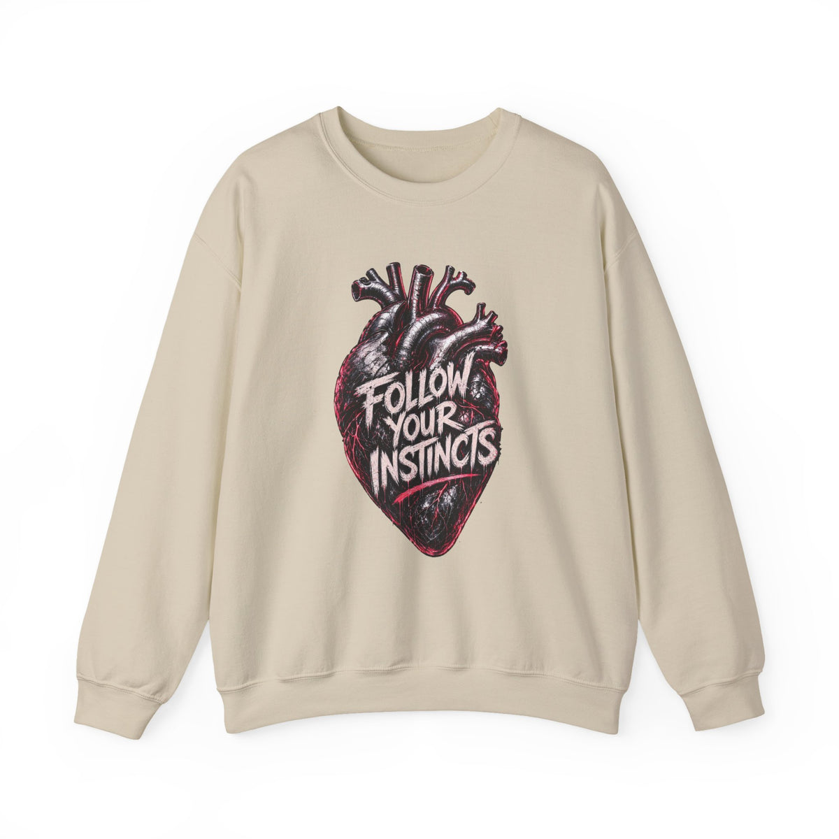 Anatomical Heart 'Follow Your Instincts' Sweatshirt | Hand-Drawn Graphic