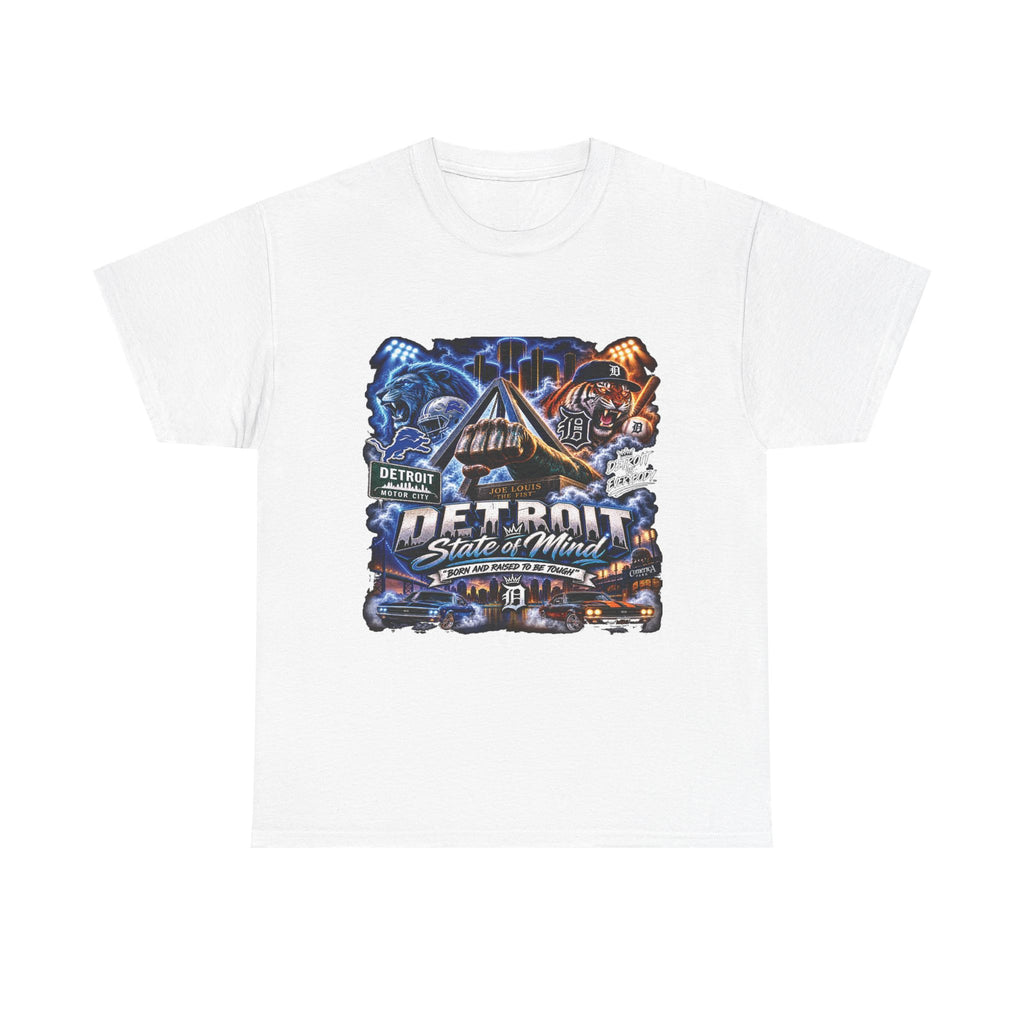 Detroit Skyline Collage Tee | Motor City Vintage Graphic T-Shirt