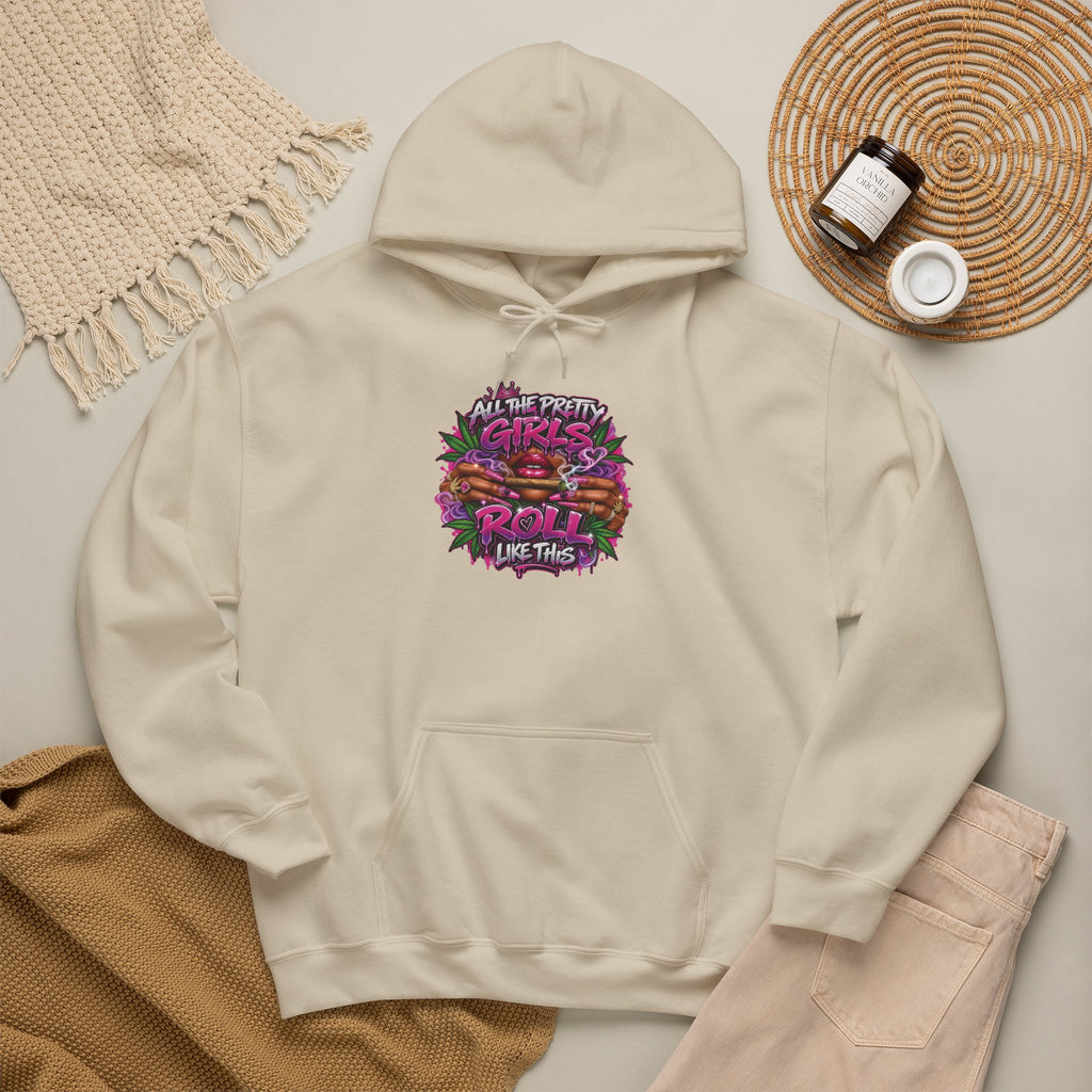 Girls Who Rock Roll Skate Hoodie | Retro Neon Skate Graphic