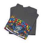 Different Is Beautiful Autism T-Shirt | Colorful Graffiti Typography