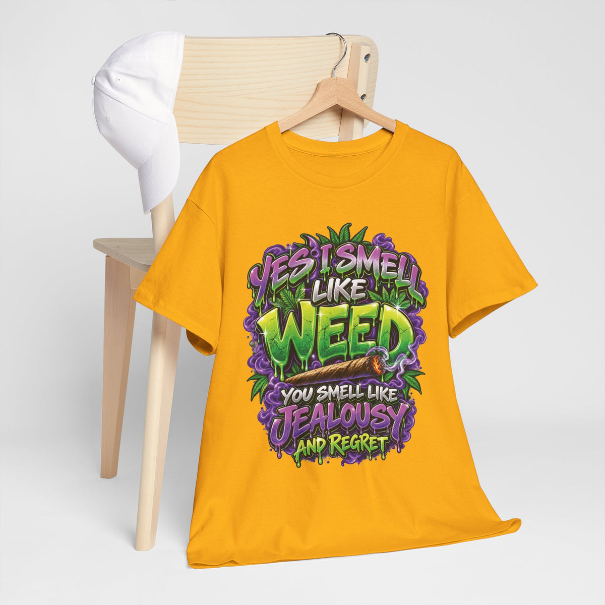 You Smell Like Weed T-Shirt | Cannabis Graphic Tee, Funny Stoner Slogan