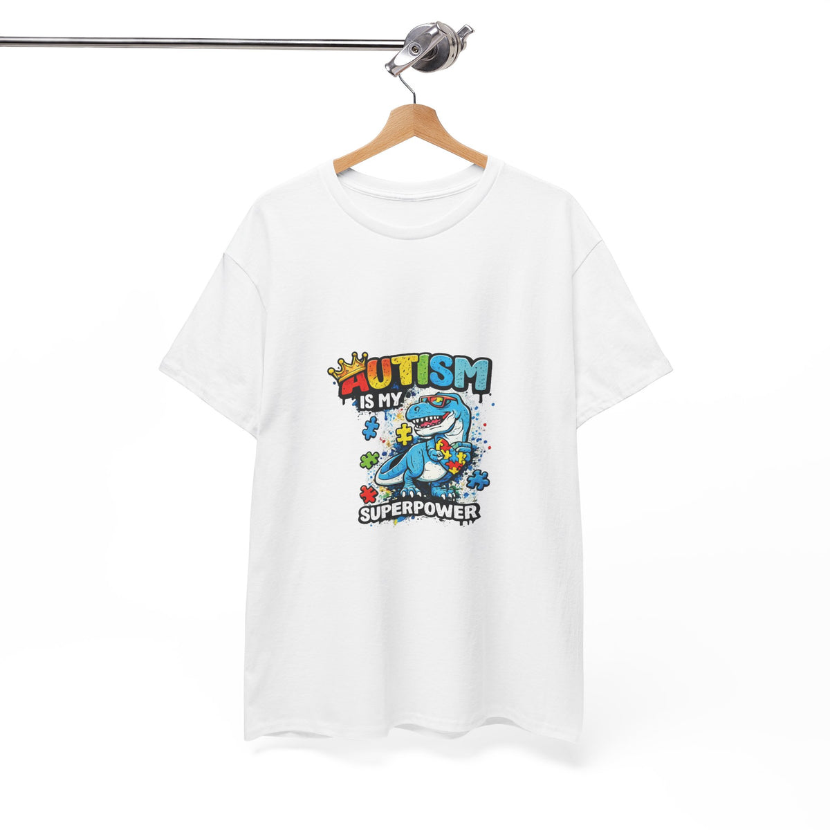 Autism Is My Superpower T-Shirt | Puzzle Piece Shark Design