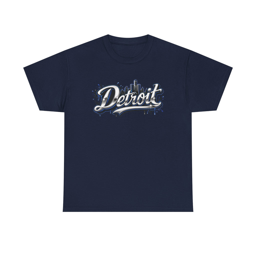 Detroit Script Tee | 313 Drip Skyline T-Shirt