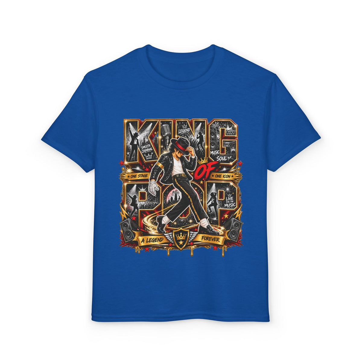 King of Pop Michael Jackson design Youth T-Shirt | Retro Music Dance Tee