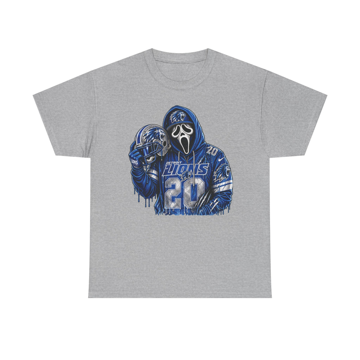 Scream Mask Football Player T-Shirt | Grunge Jersey Number 20