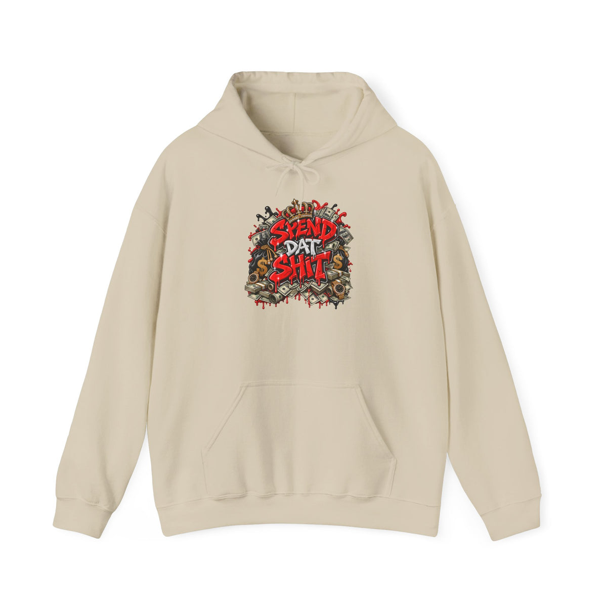 Skull Garden "Send Dat Shit" Hoodie | Graphic Streetwear, Edgy Horror Design