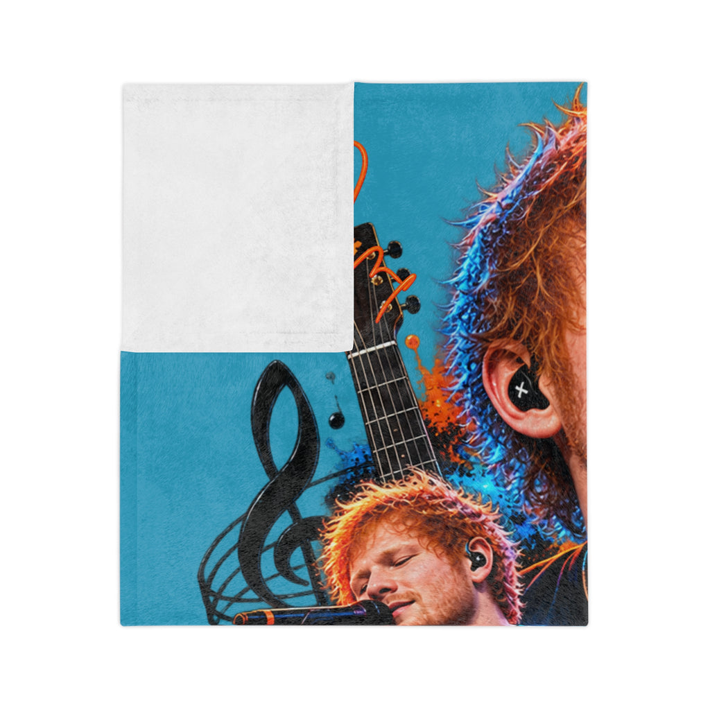 Ed Sheeran collage Velveteen Blanket | Musician portrait, guitar artwork