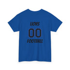 Detroit Lion Rider T-Shirt | Football Team Graphic Tee, Blue Mascot