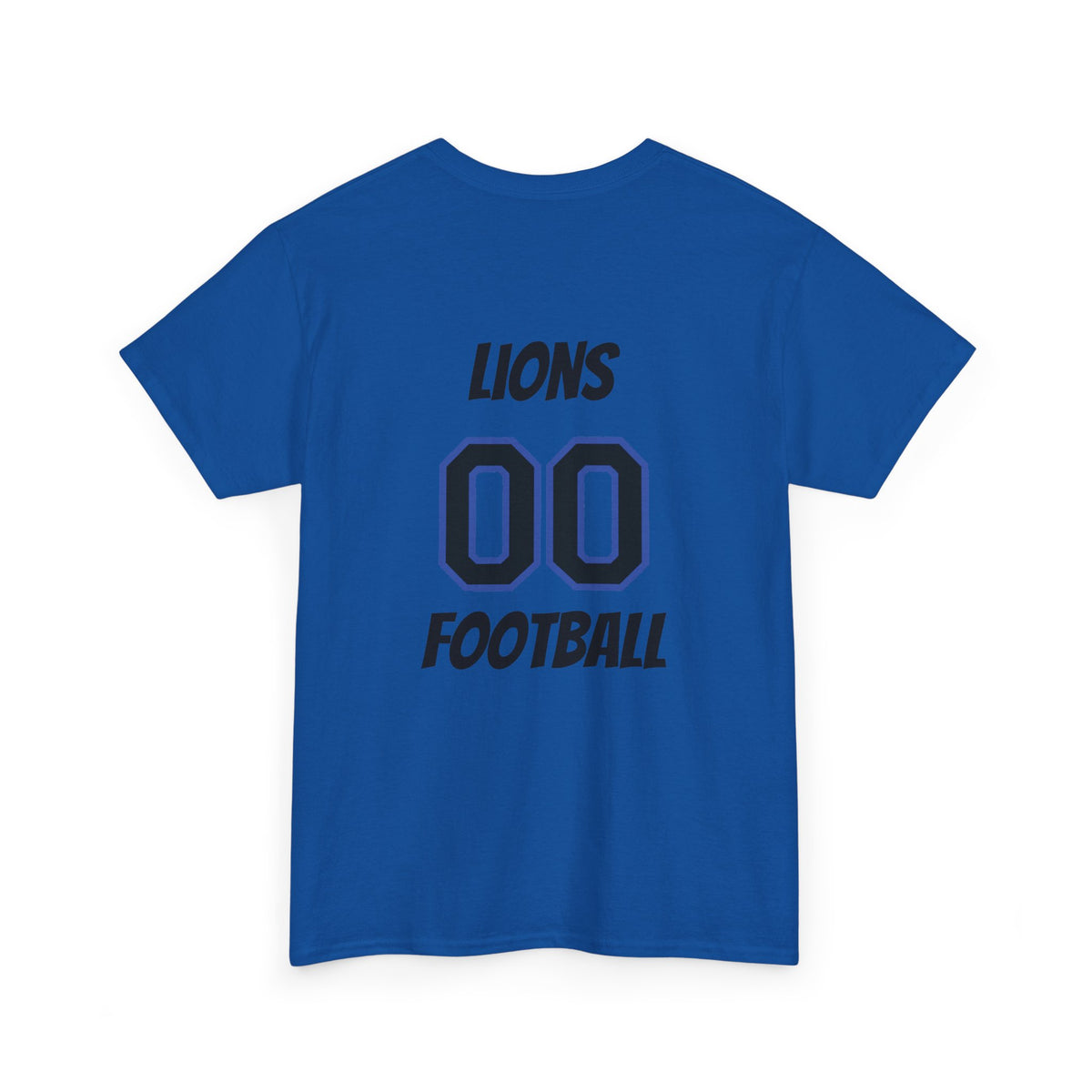 Detroit Lion Rider T-Shirt | Football Team Graphic Tee, Blue Mascot