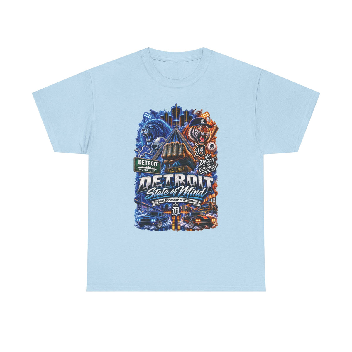 Detroit State of Mind T-Shirt | City Skyline, Motor City Collage