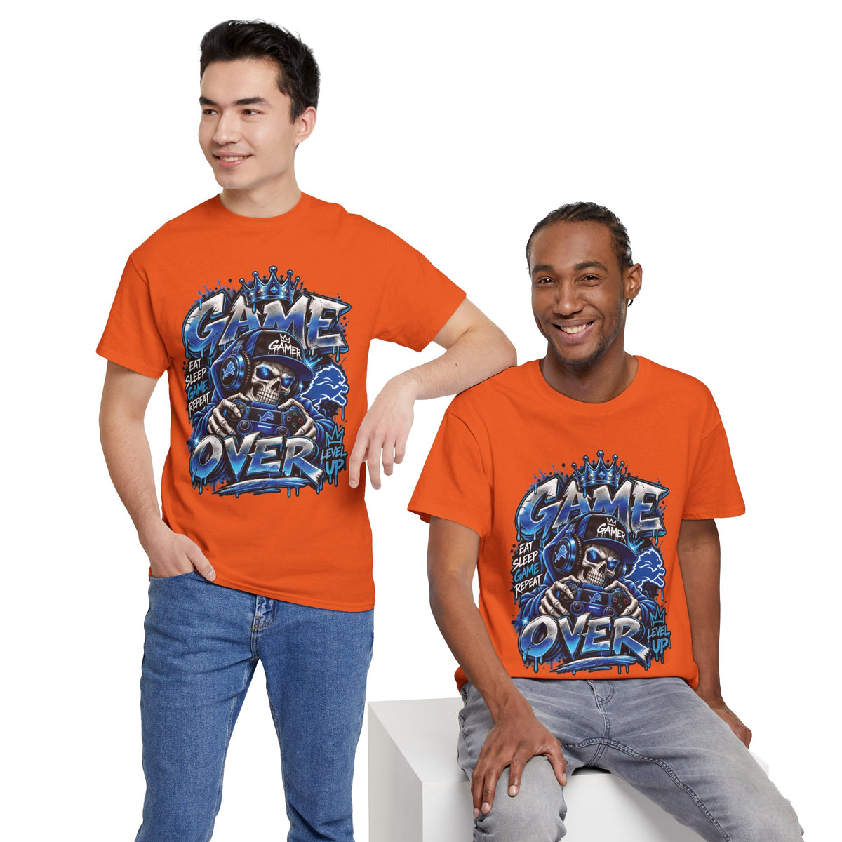 Game Over Skull Gamer Tee | Video Game Controller Graphic Shirt