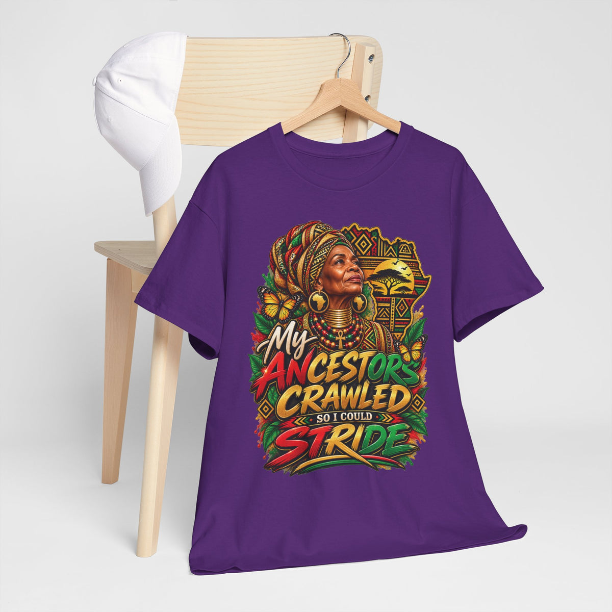My Ancestors Crawled So I Could Stride T-Shirt | Afrocentric Heritage Pride Tee