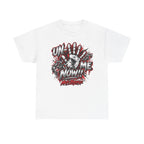 Unmute Me Now graphic tee | handprint, graffiti horror text