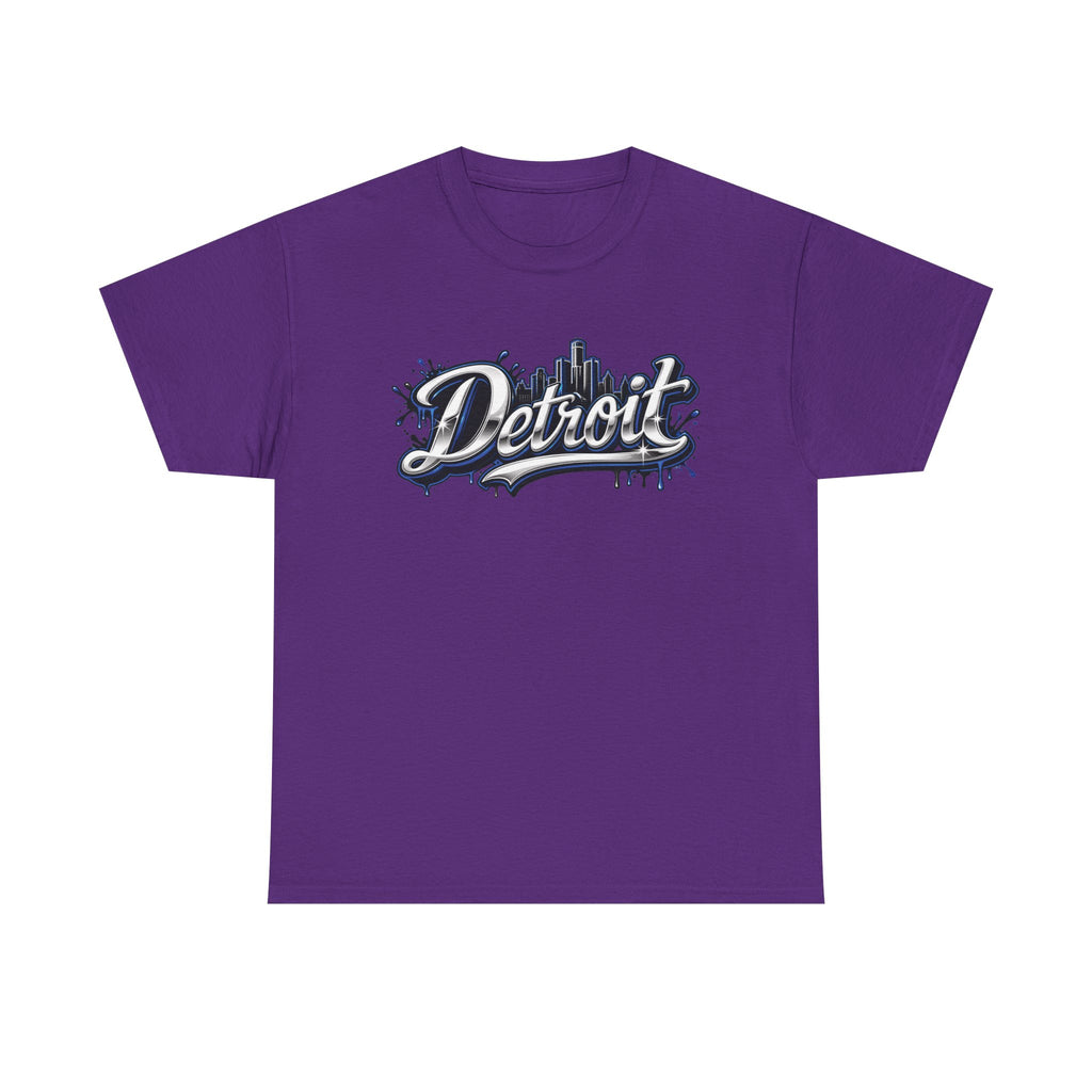 Detroit Script Tee | 313 Drip Skyline T-Shirt