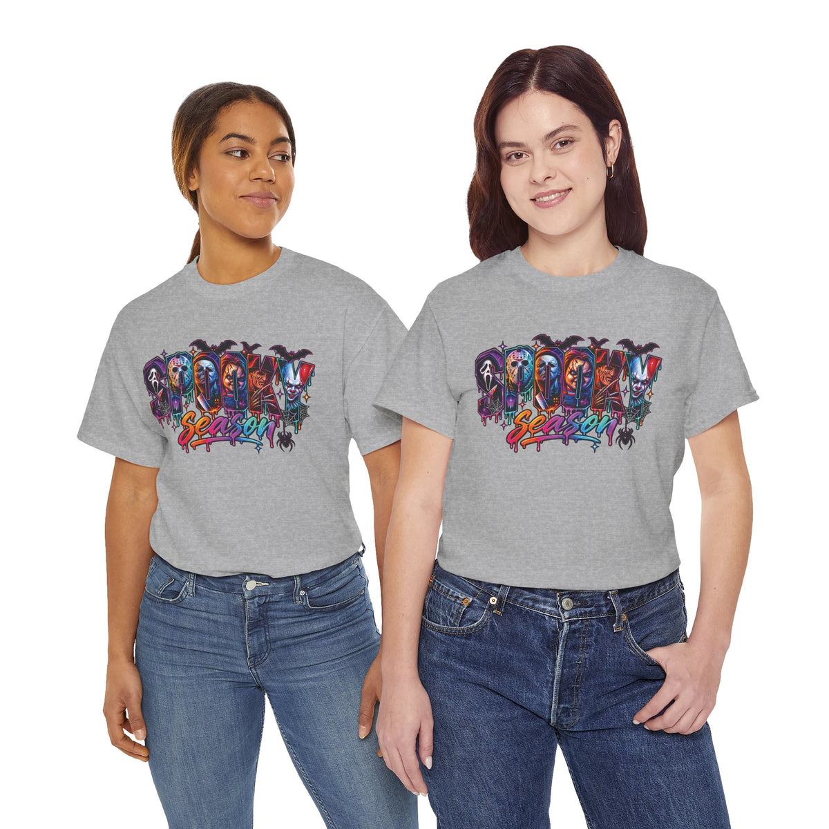 Horror Mask Graffiti Tee | Spooky Season Halloween Slasher Skull Vampire Werewolf