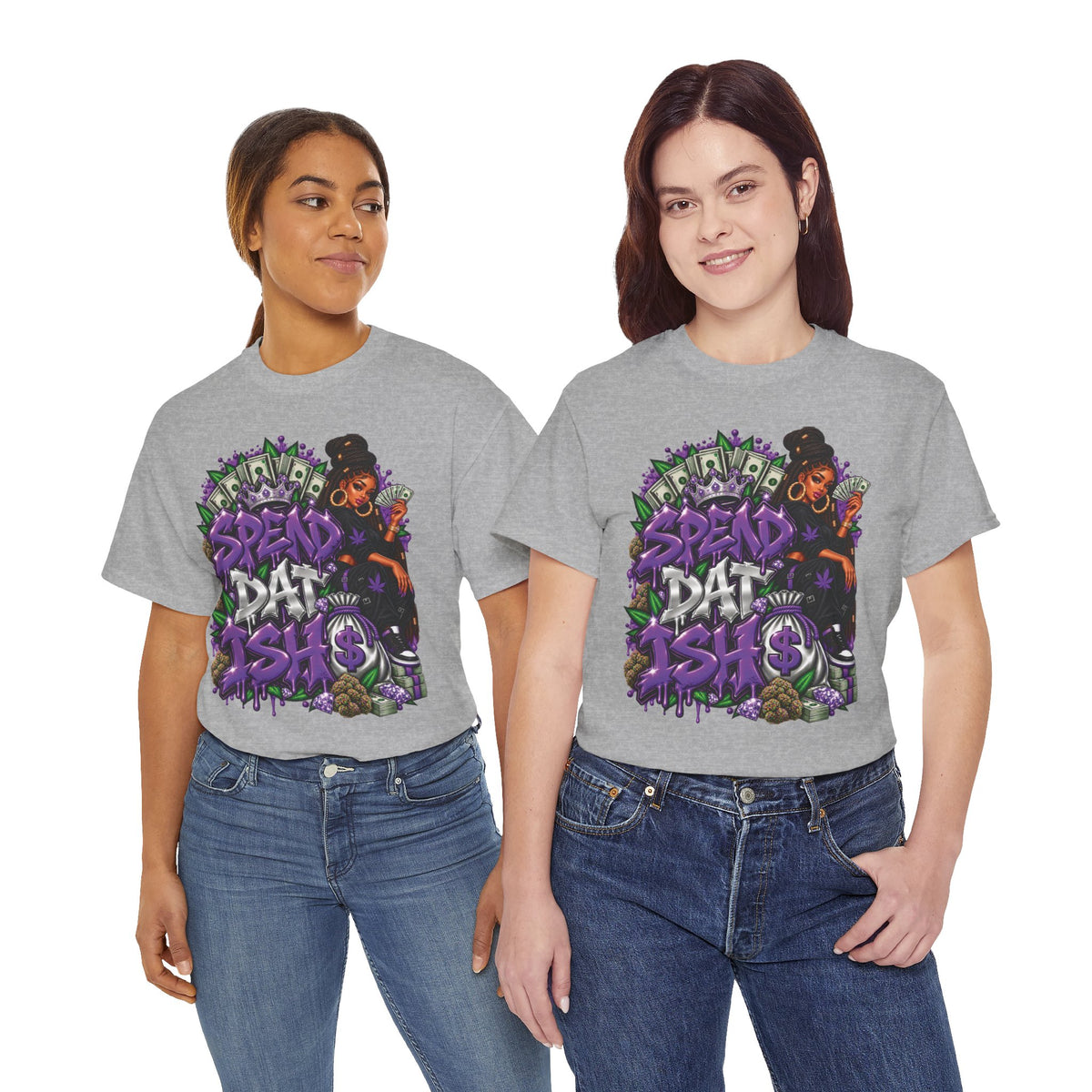 Spend Dat sh*t Tee | Graffiti Money Design, Purple Streetwear