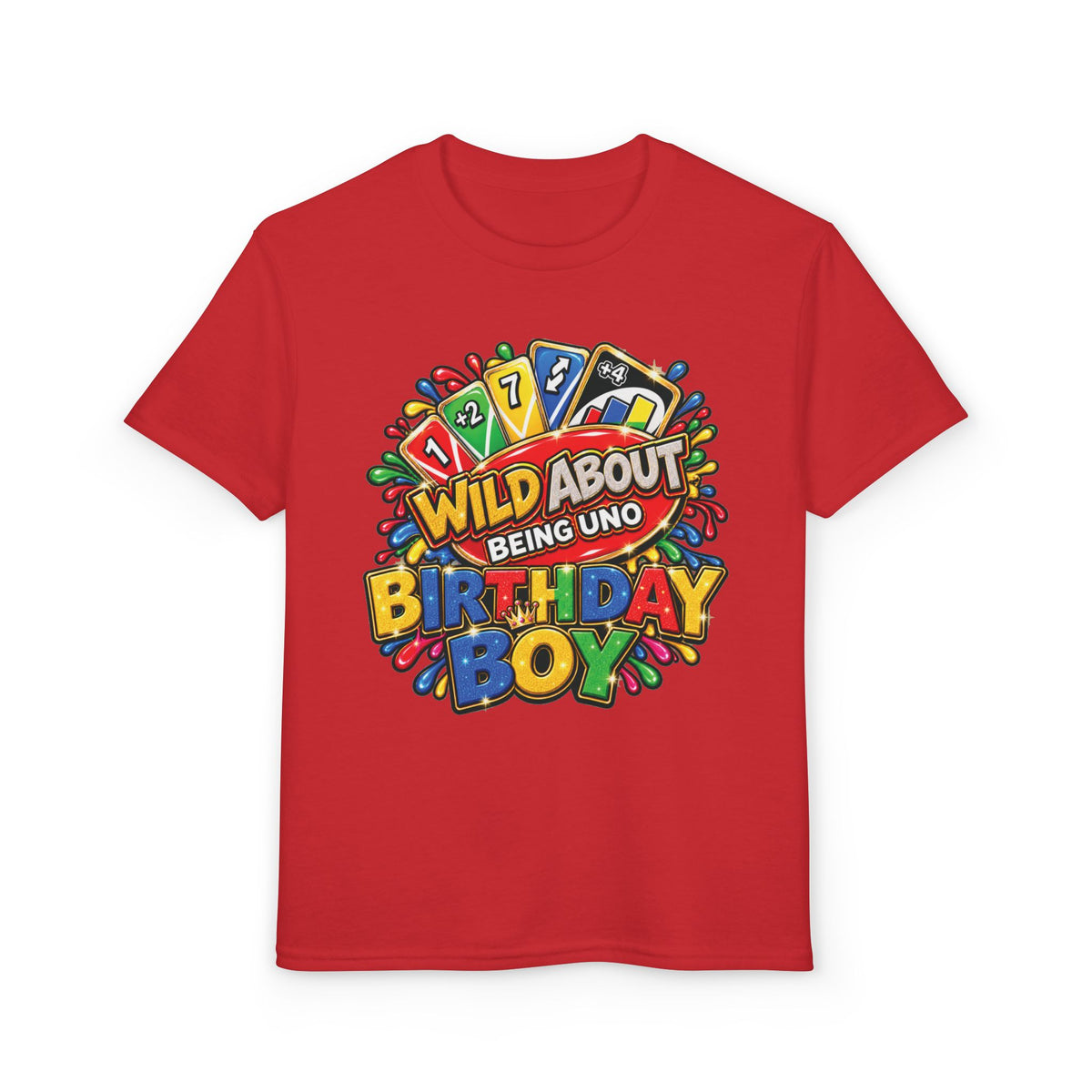 Wild About Being UNO Birthday Boy T-Shirt | Personalized Backprint