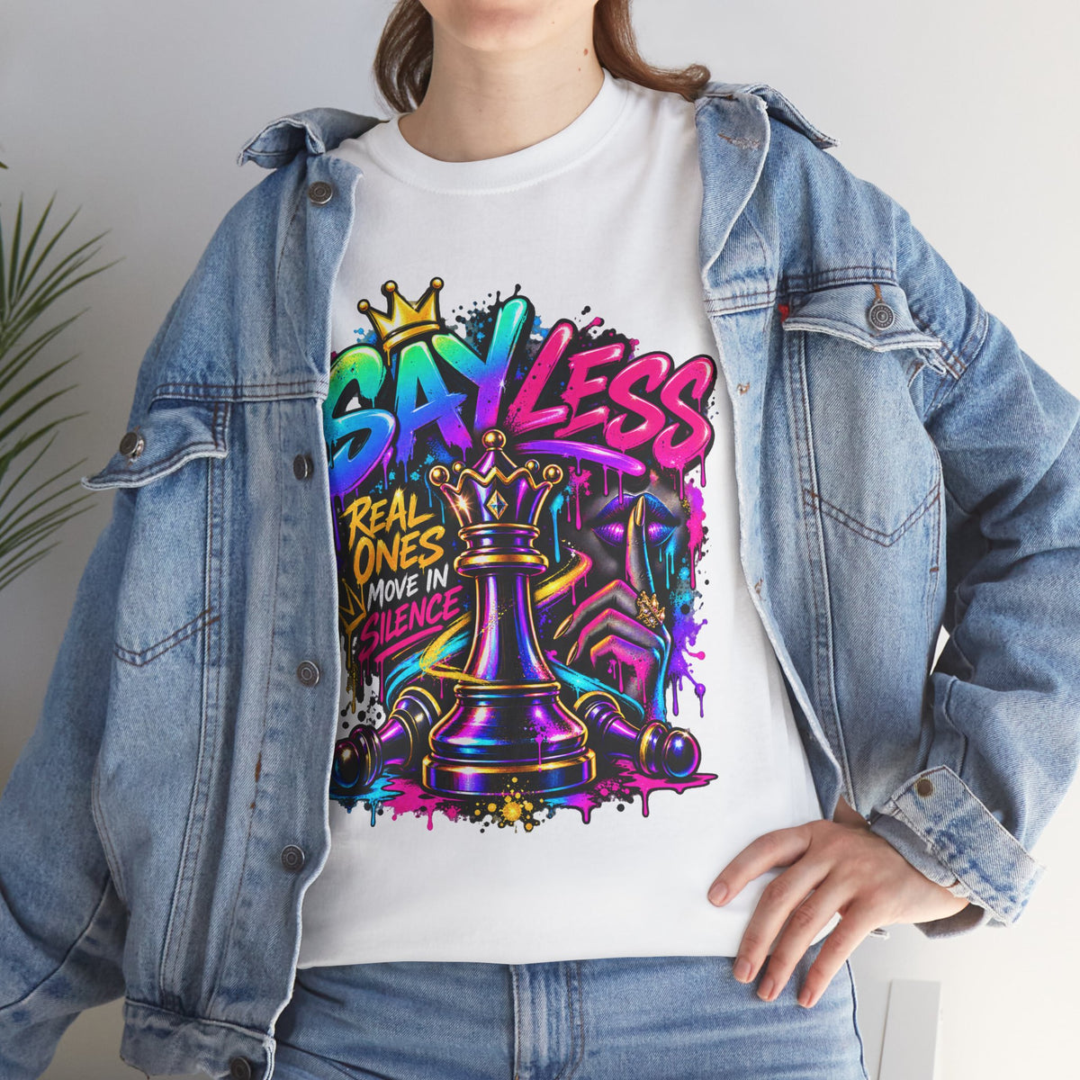 Say Less Chess King Tee | Graffiti Chess Piece Streetwear