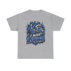I Bleed Lions T-Shirt | Blue Lion Heart Graphic, Sports Fan Tee