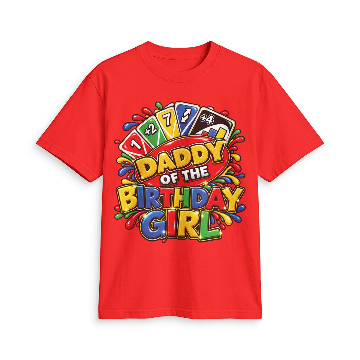 Daddy of the Birthday Girl T-Shirt | Colorful Birthday Dad Tee