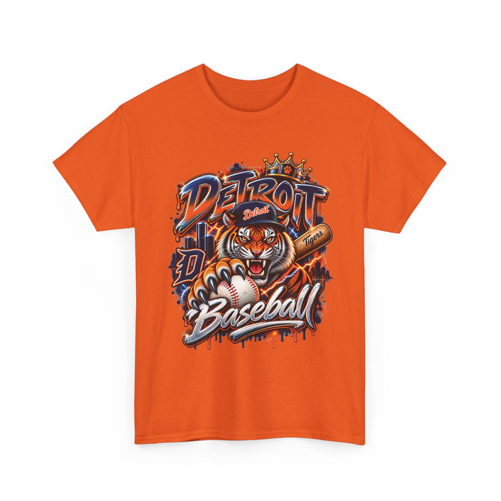 Detroit Tigers Tiger Baseball Tee | Vintage Mascot Detroit Baseball Shirt