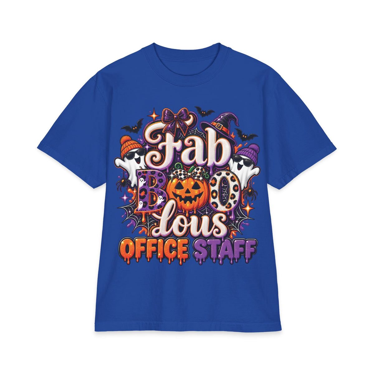 Fabulous Office Staff Halloween T-Shirt | Pumpkin Bat Spooky Typography