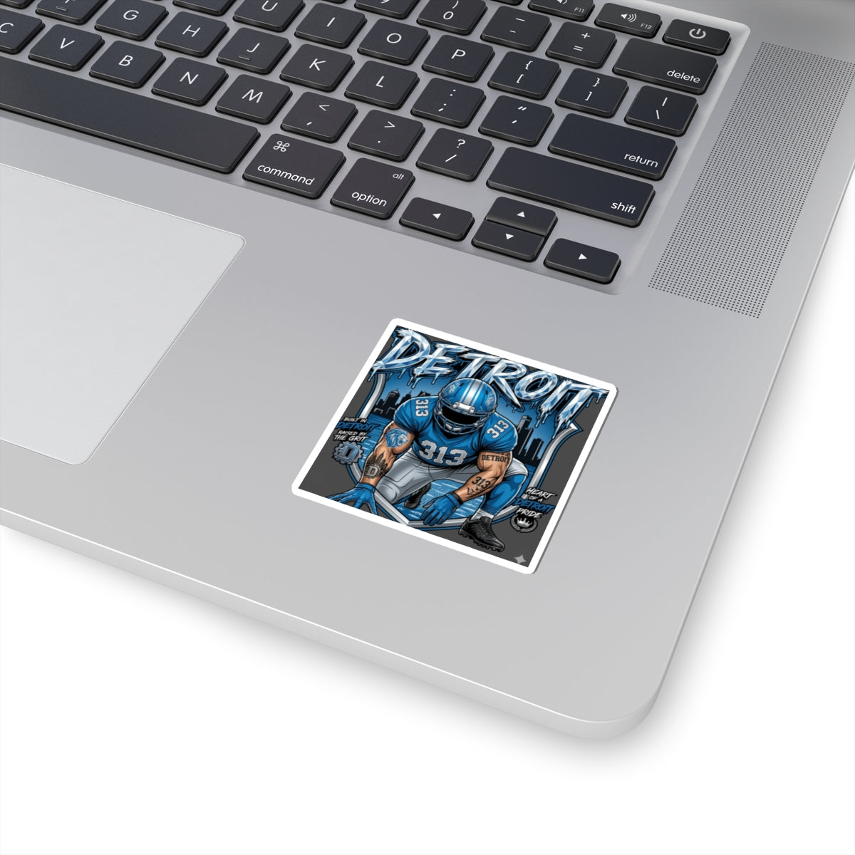 Detroit Football Player Sticker | 313 City Pride Kiss-Cut Sticker