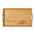Wedding Personalized Engraved Bamboo Serving Tray | Custom Name Established Date