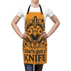 She's Got a Knife Chicken Apron | Funny Kitchen Chef Cooking Apron