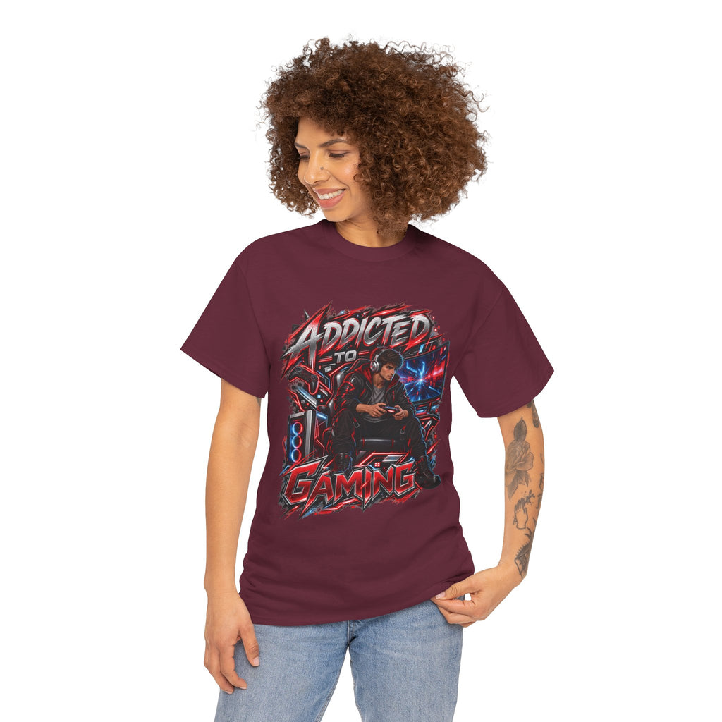 Addicted to Gaming Graphic T-Shirt