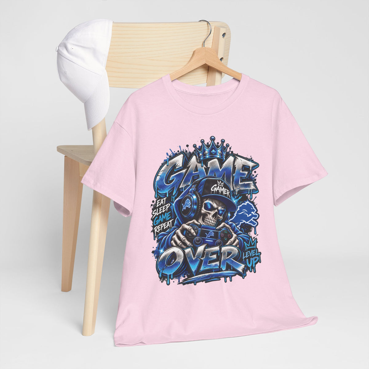 Game Over Skull Gamer Tee | Video Game Controller Graphic Shirt