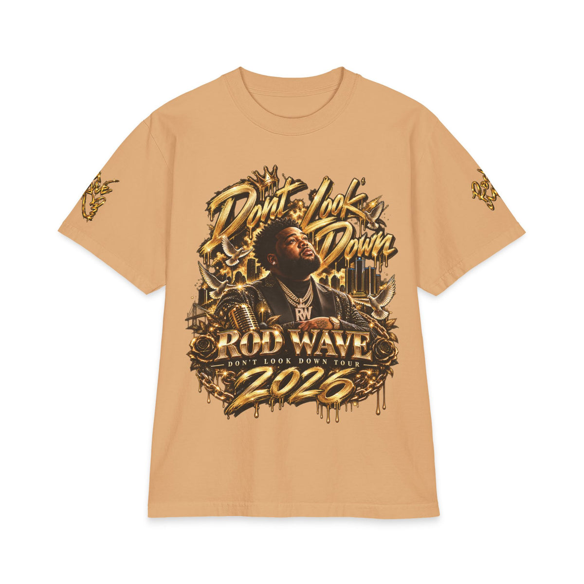 Don't Look Down Rod Wave 2026 T-Shirt | Rap Artist Graphic Tee, Tour Style