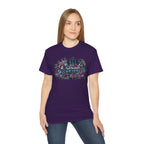 Detroit Nights skyline tee | Retro neon city palm trees graphic T-Shirt