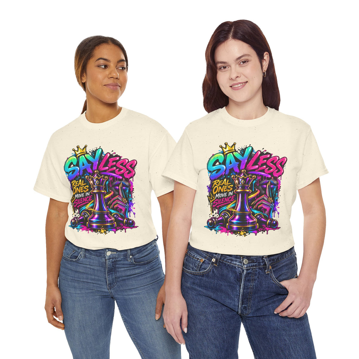 Say Less Chess King Tee | Graffiti Chess Piece Streetwear