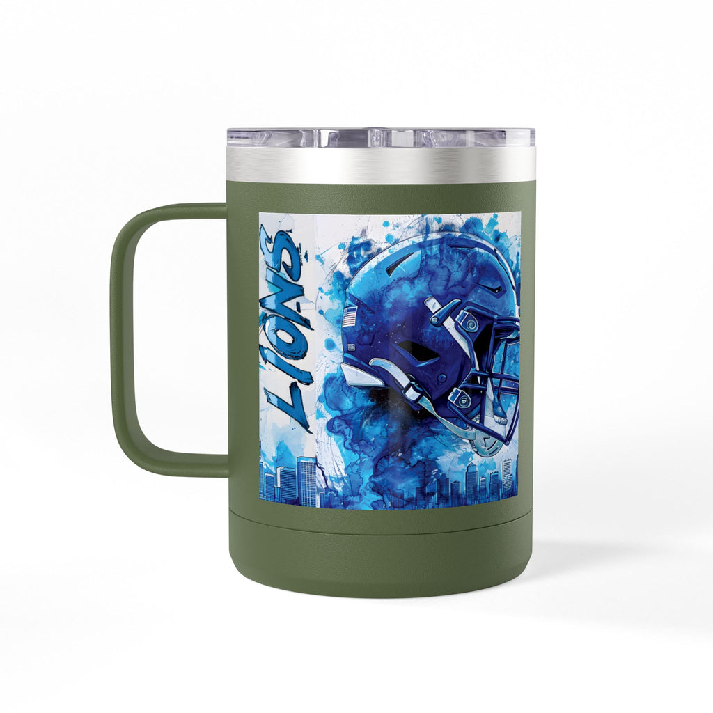 Blue Football Helmet Lions mug | 15oz Tumbler