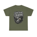 Death Before Dishonor Skull Gloves T-Shirt | Biker Tattoo Style