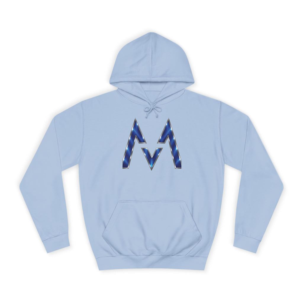 Blue M Chevron Logo Hoodie | Maroon 5 Band Photo Signature Back Hoodie