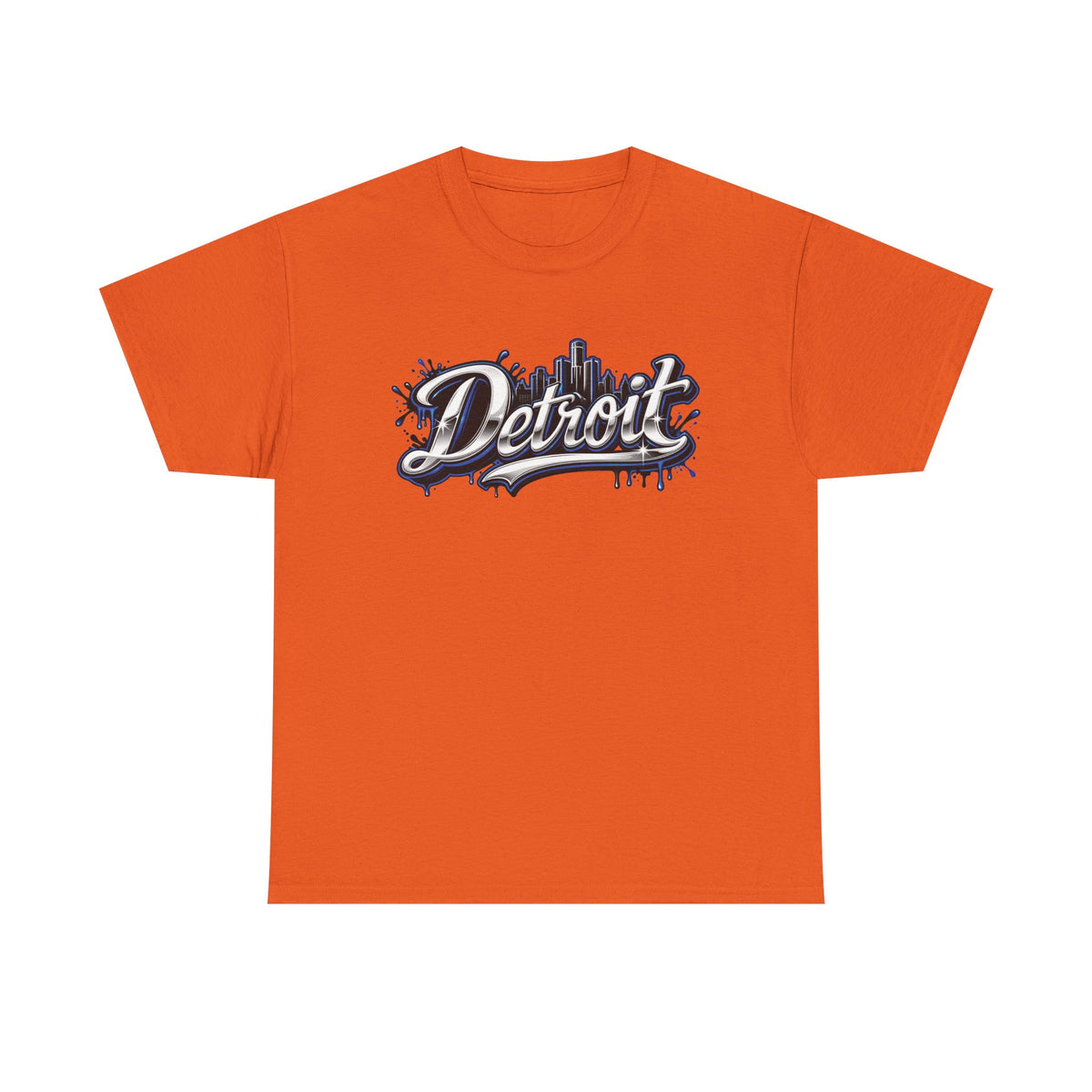 Detroit Script Tee | 313 Drip Skyline T-Shirt