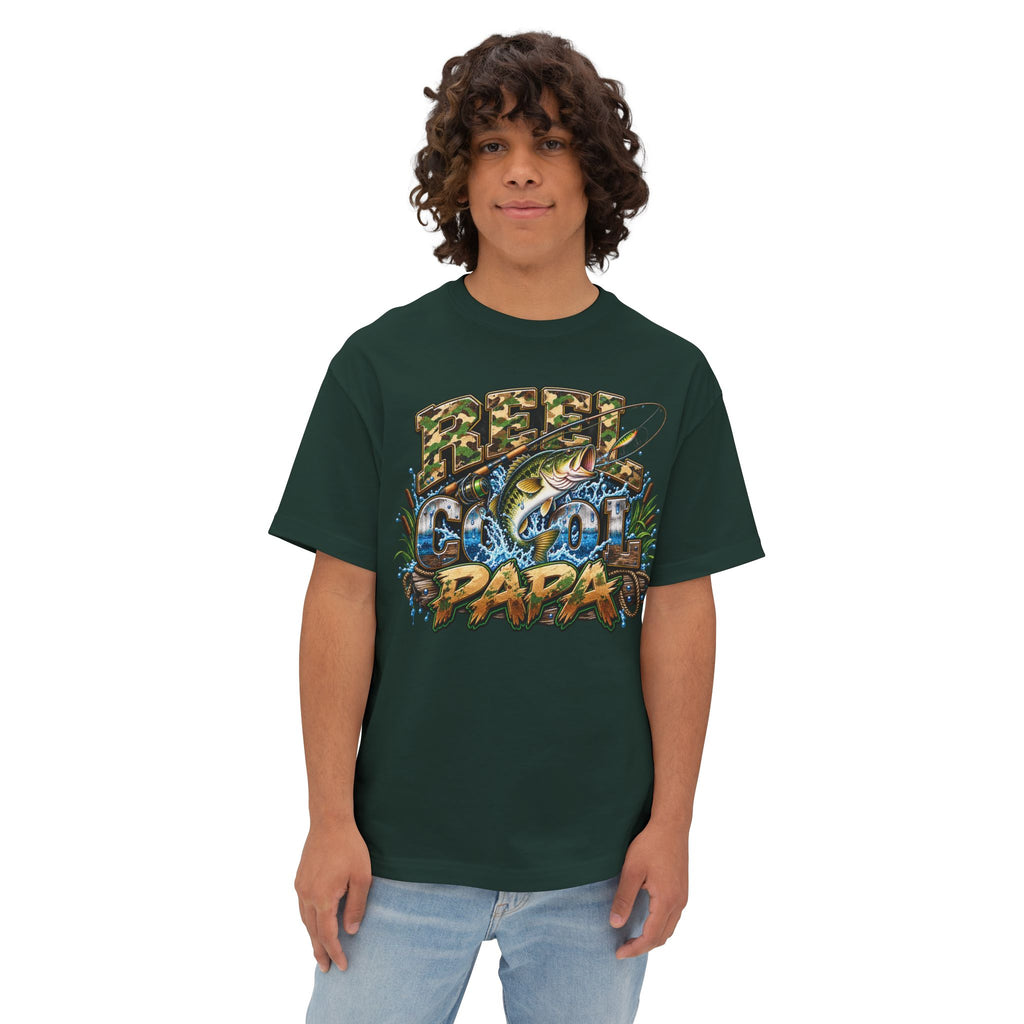 Gone Fishin' Papa Tee | Fishing Bass Graphic T-Shirt, Camo Lettering