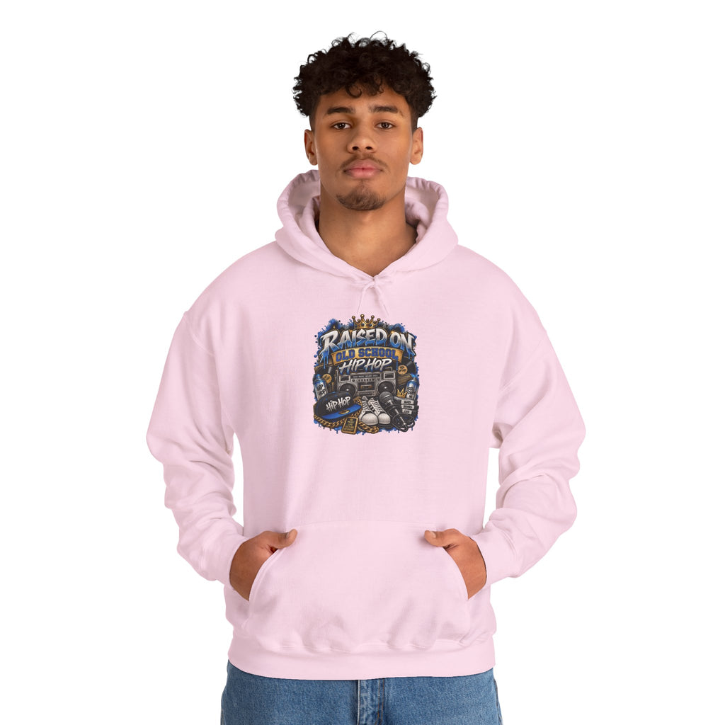Raised On hip hop Hoodie | Vintage Guitar Skull Band Design
