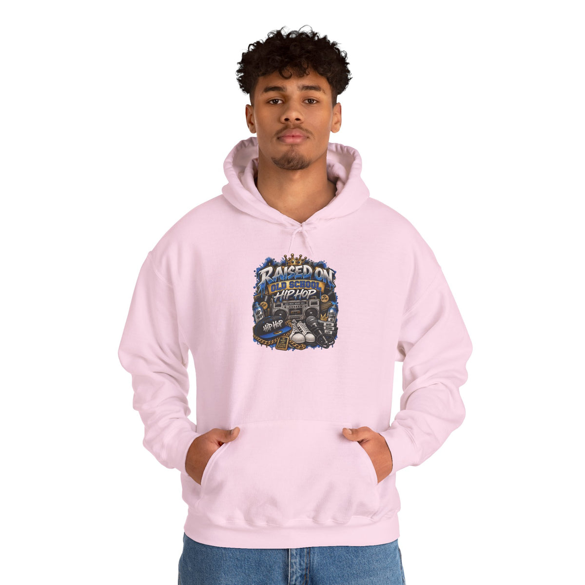 Raised On hip hop Hoodie | Vintage Guitar Skull Band Design