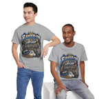 Raised On Old School Hip Hop T-Shirt | Retro Boombox Sneakers Crown Design