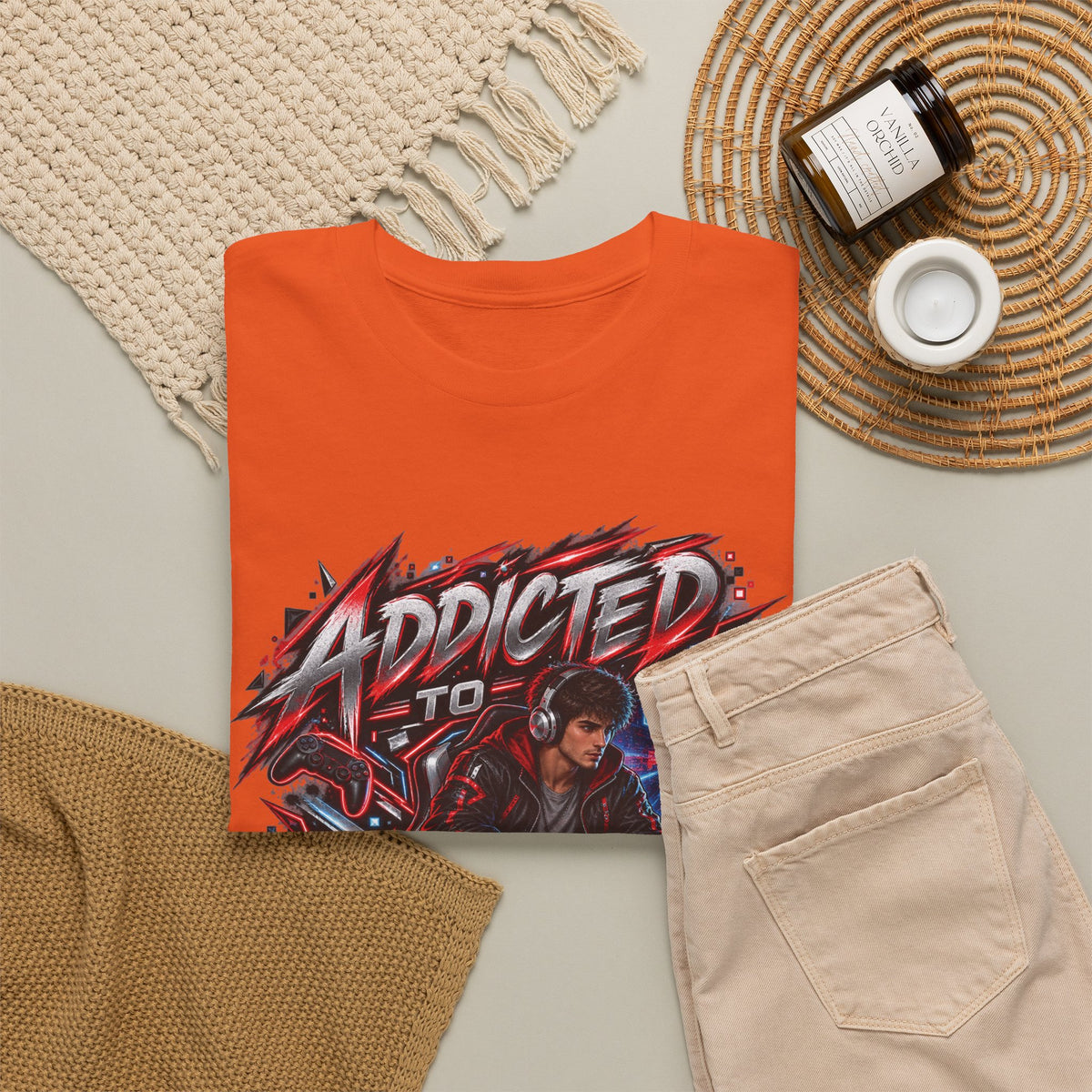 Addicted to Gaming Graphic T-Shirt