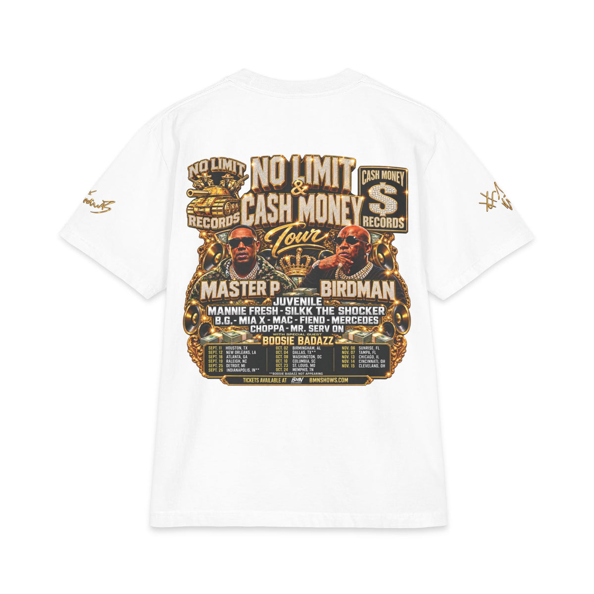 Cash Money No Limit Tour T-Shirt | Vintage Hip Hop Concert Tee