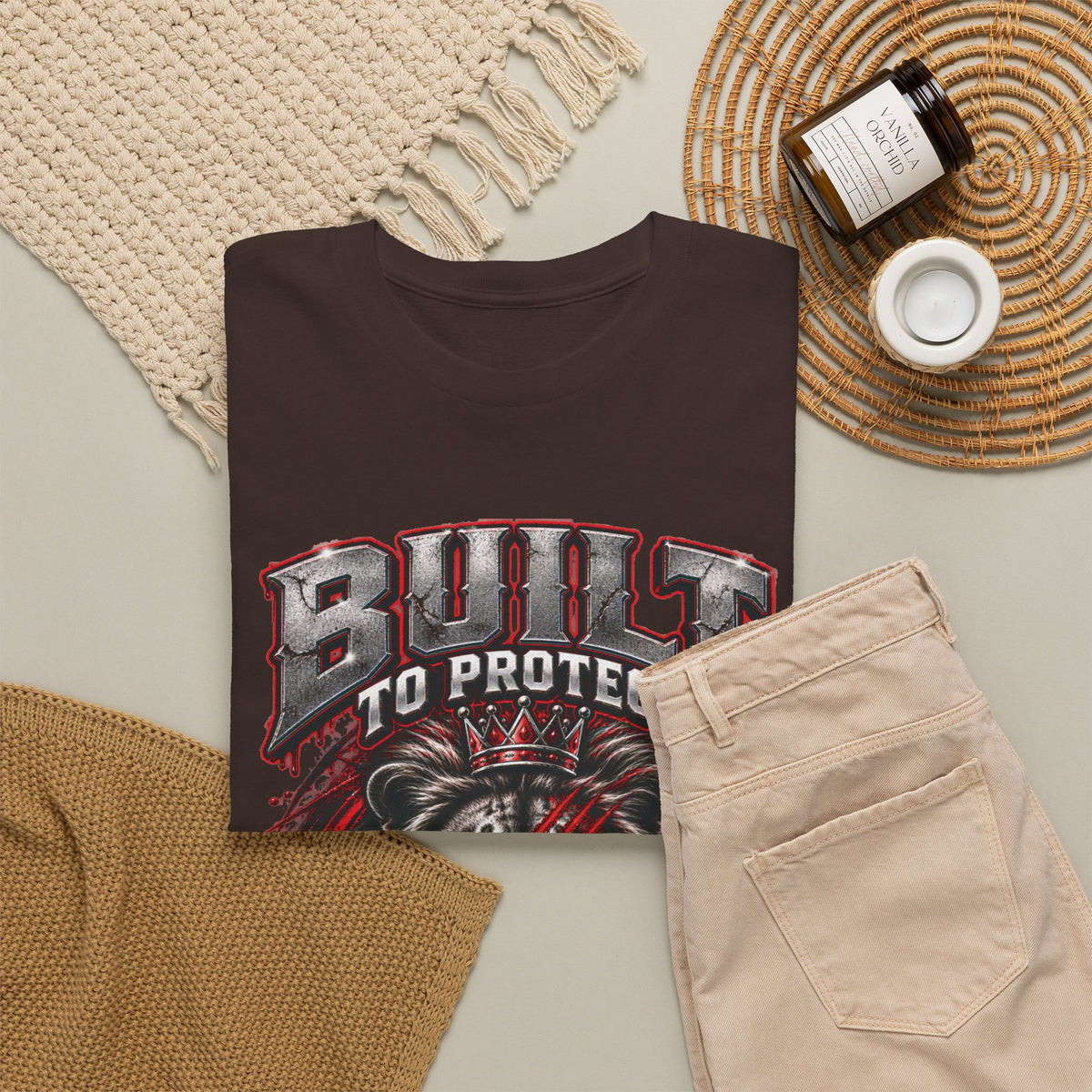 Built to Protect Her Peace Couples Graphic T-Shirt